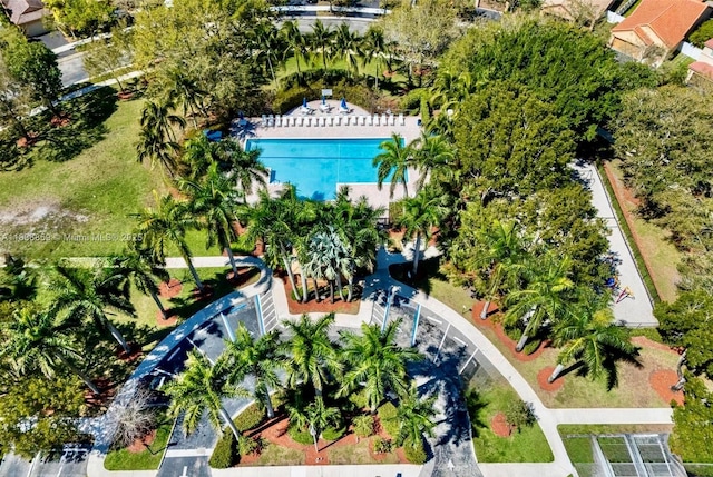 1606 Veracruz Ln, Weston, FL 33327 - bird's eye view of a pool area