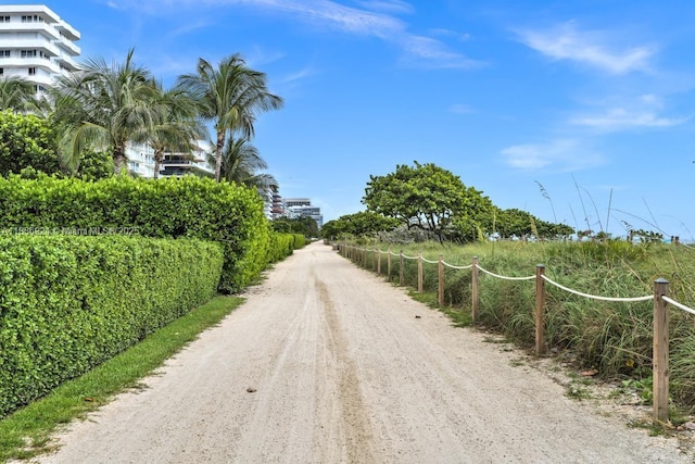 8855 E Collins Ave Unit 2F, Surfside, FL 33154 - view of dirt / gravel road
