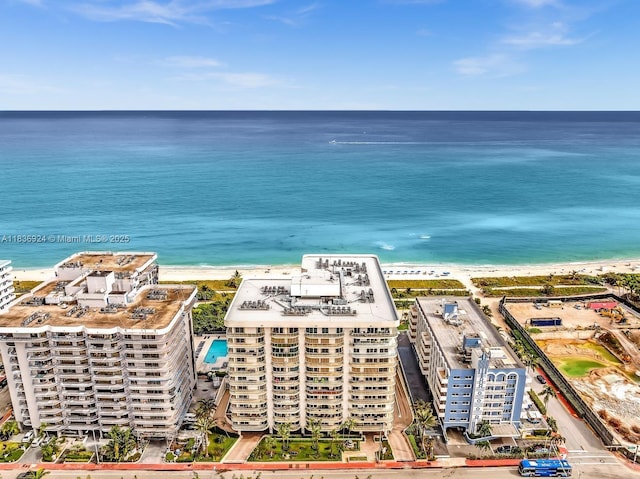 8855 E Collins Ave Unit 2F, Surfside, FL 33154 - bird's eye view of unending shoreline and apartment complex / building