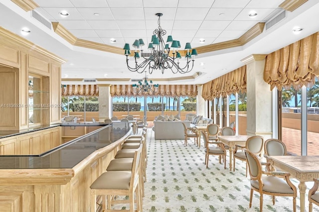 8855 E Collins Ave Unit 2F, Surfside, FL 33154 - building lobby with ornamental molding and recessed lighting