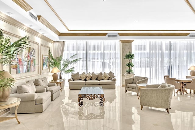 8855 E Collins Ave Unit 2F, Surfside, FL 33154 - building lobby featuring ornamental molding