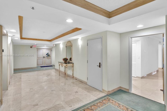 8855 E Collins Ave Unit 2F, Surfside, FL 33154 - lobby featuring ornamental molding and recessed lighting