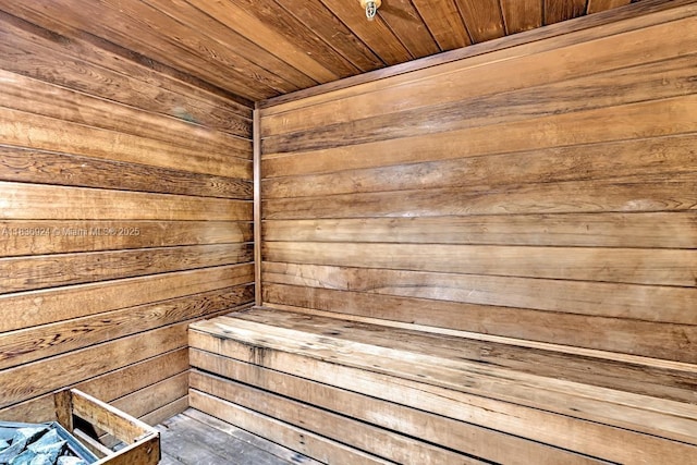 8855 E Collins Ave Unit 2F, Surfside, FL 33154 - relaxing sauna / steam room with wooden walls and wooden ceiling