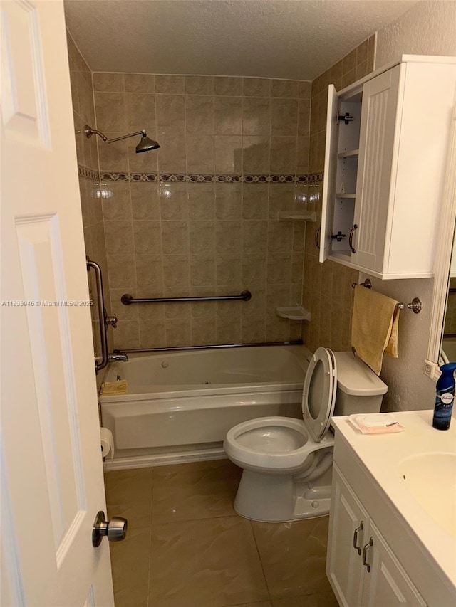5201 SW 31st Ave Unit 112, Dania Beach, FL 33312 - bathroom with vanity, shower / tub combination, and tile patterned floors