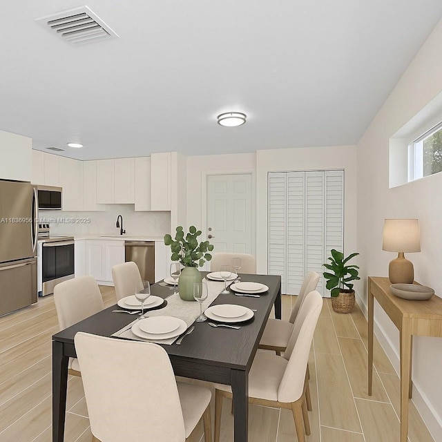 990 NE 159th St, North Miami Beach, FL 33162 - dining room with light wood-type flooring