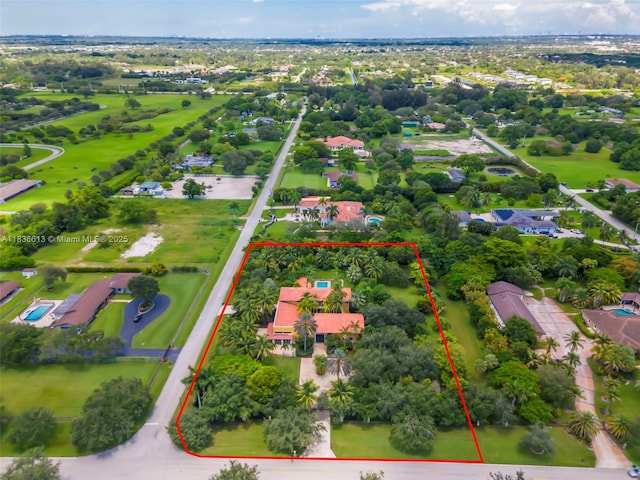5800 SW 178th Ave, Southwest Ranches, FL 33331 - aerial view of property and surrounding area featuring property parcel outlined