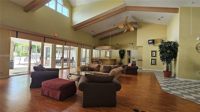 9277 SW 138th Pl Unit 9277, Miami, FL 33186 - community lobby with high vaulted ceiling and beam ceiling