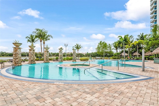 2681 N Flamingo Rd Unit 2708S, Sunrise, FL 33323 - community pool featuring a hot tub