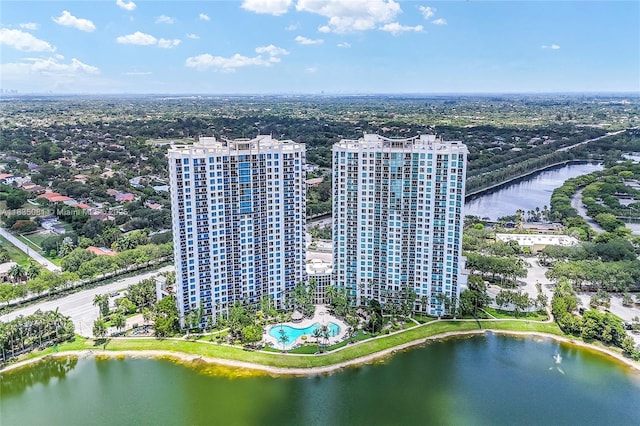 2681 N Flamingo Rd Unit 2708S, Sunrise, FL 33323 - view of property location featuring a pool area and a nearby body of water
