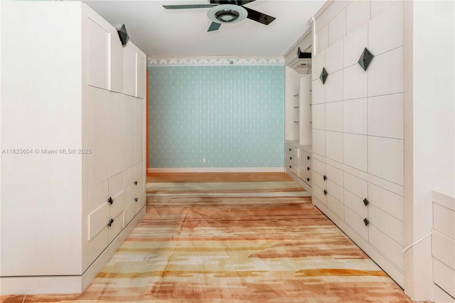 3802 NE 207th St Unit 601, Aventura, FL 33180 - hallway with wallpapered walls and wood finished floors