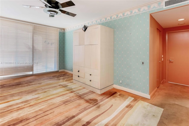 3802 NE 207th St Unit 601, Aventura, FL 33180 - unfurnished bedroom featuring wallpapered walls and ceiling fan