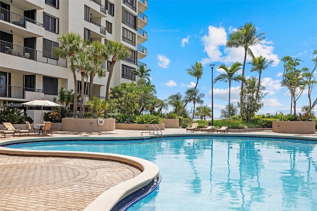 520 Brickell Key Dr Unit A1404, Miami, FL 33131 - community pool with a patio area