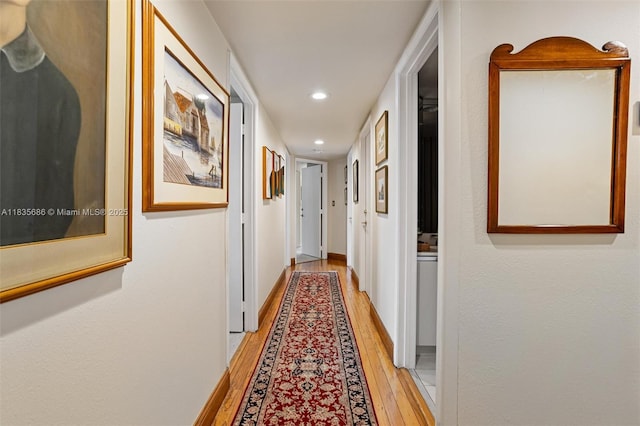 520 Brickell Key Dr Unit A1404, Miami, FL 33131 - hallway with light wood-type flooring and recessed lighting