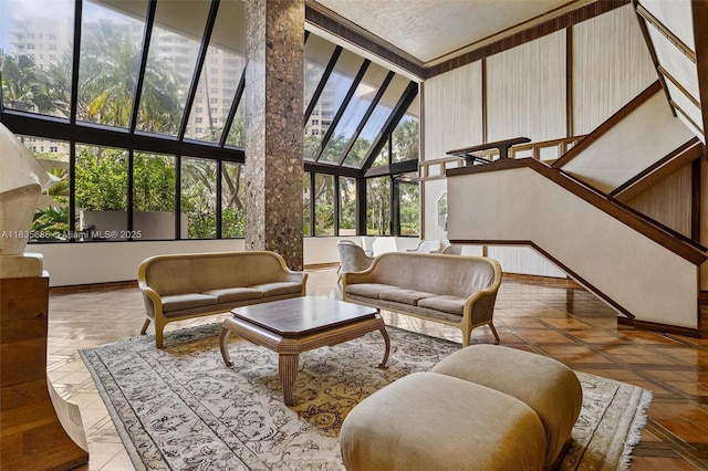 520 Brickell Key Dr Unit A1404, Miami, FL 33131 - living room with baseboards