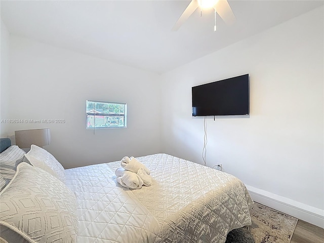 1309 SW 75th Ave, North Lauderdale, FL 33068 - bedroom with wood finished floors and a ceiling fan