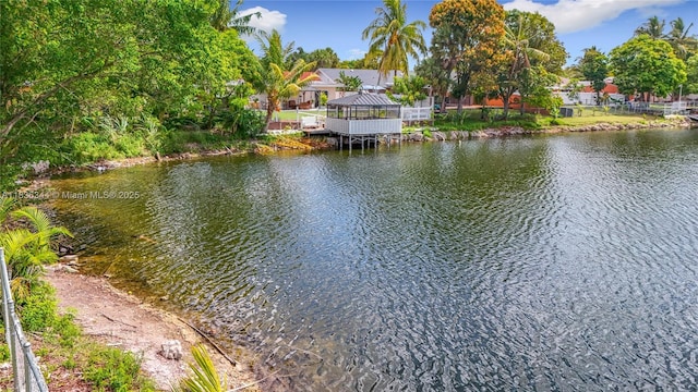 1309 SW 75th Ave, North Lauderdale, FL 33068 - water view featuring a gazebo