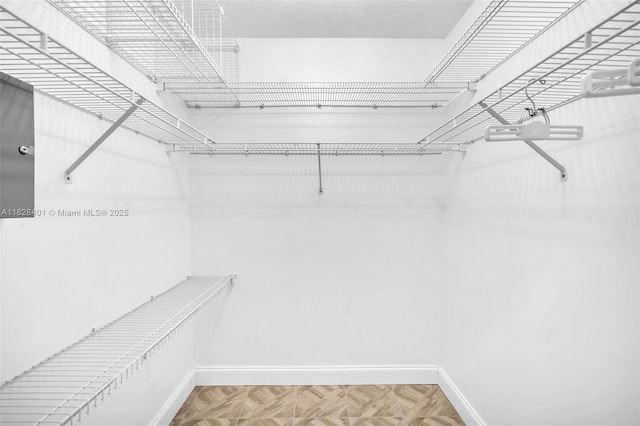 view of walk in closet