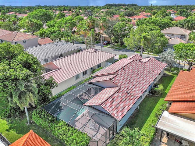 aerial view of residential area