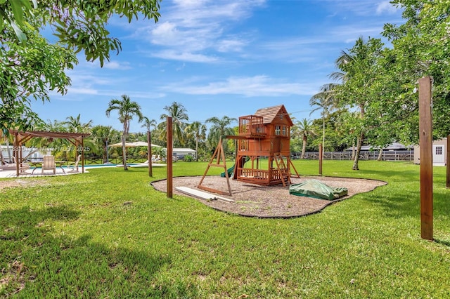 14100 SW 21st St, Davie, FL 33325 - communal playground featuring a pergola