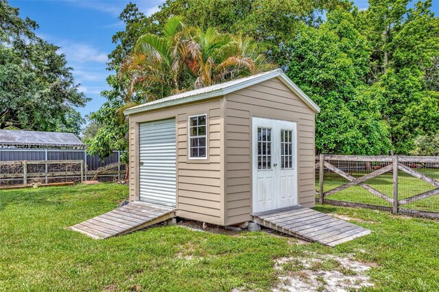 14100 SW 21st St, Davie, FL 33325 - view of shed featuring a fenced backyard