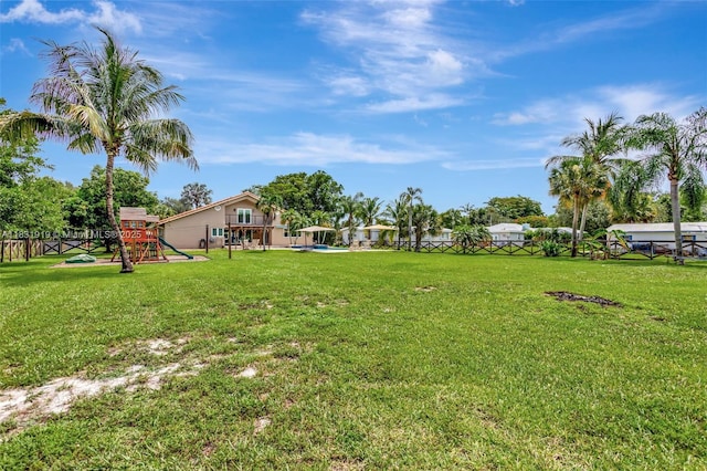 14100 SW 21st St, Davie, FL 33325 - view of yard with a playground