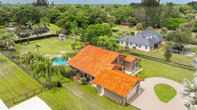 14100 SW 21st St, Davie, FL 33325 - view from above of property featuring a pool area