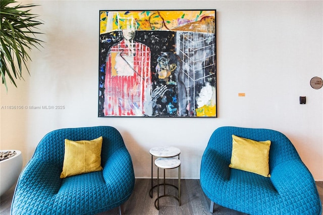 650 NE 32nd St Unit 2205, Miami, FL 33137 - sitting room featuring wood finished floors