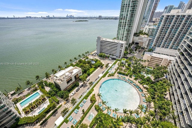 650 NE 32nd St Unit 2205, Miami, FL 33137 - view of urban area featuring a pool area and a nearby body of water