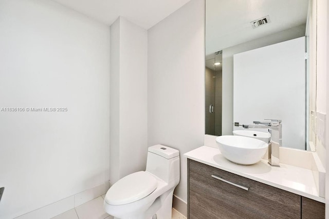 650 NE 32nd St Unit 2205, Miami, FL 33137 - full bath featuring vanity, an enclosed shower, and tile patterned flooring