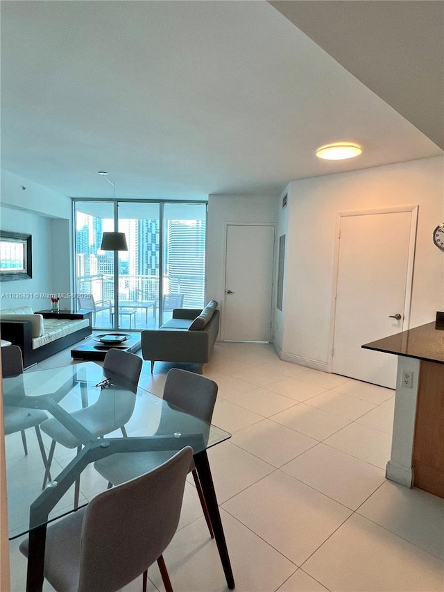 350 S Miami Ave Unit 2303, Miami, FL 33130 - dining space with light tile patterned floors