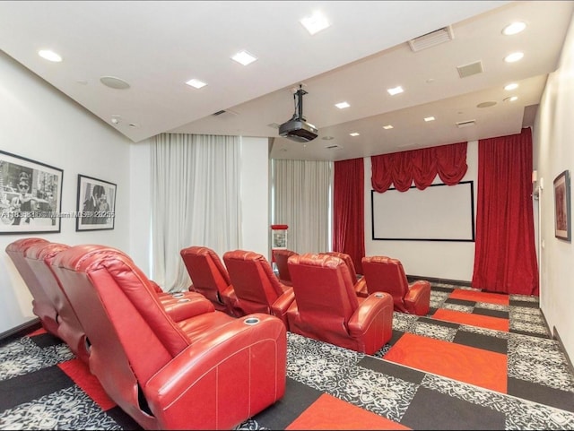 350 S Miami Ave Unit 2303, Miami, FL 33130 - cinema room featuring recessed lighting and carpet