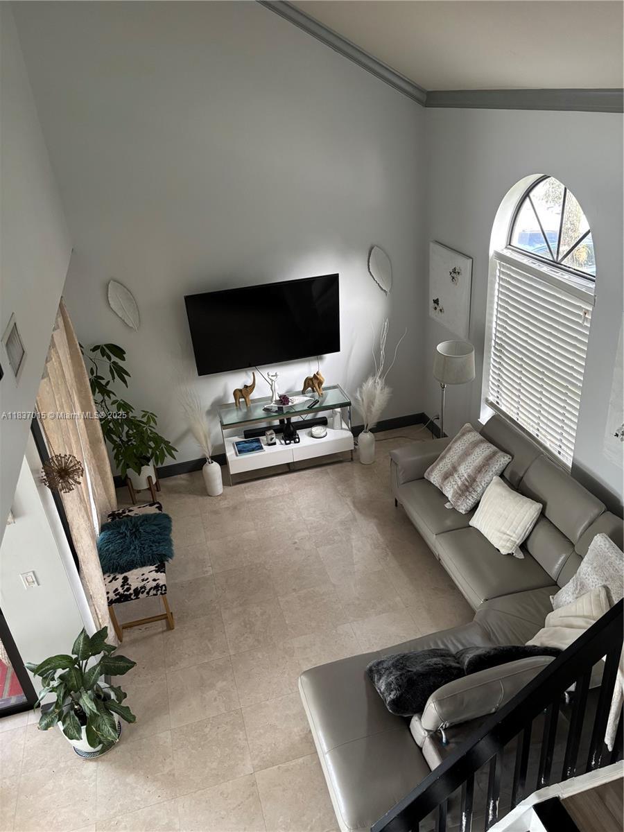 living room with baseboards