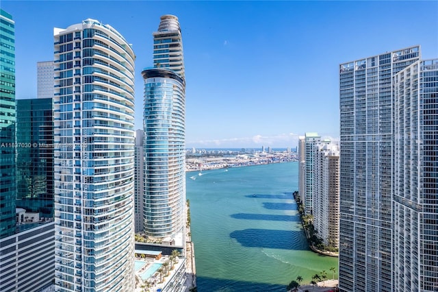 200 Biscayne Boulevard Way Unit 3207, Miami, FL 33131 - water view with nearby urban area