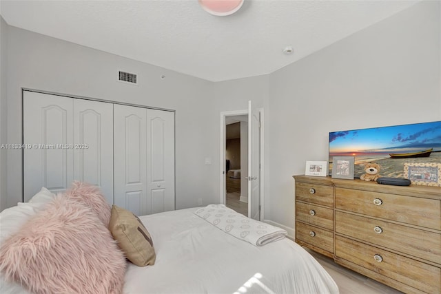 7588 SW 102nd St Unit 203, Pinecrest, FL 33156 - bedroom with a closet and light wood-style flooring