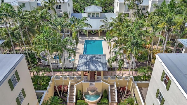 7588 SW 102nd St Unit 203, Pinecrest, FL 33156 - bird's eye view of a pool area