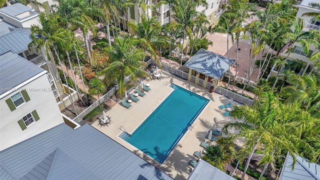7588 SW 102nd St Unit 203, Pinecrest, FL 33156 - aerial view of a pool area