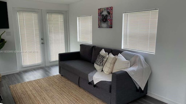 2993 SW 16th Ter, Miami, FL 33145 - living area featuring wood finished floors and baseboards