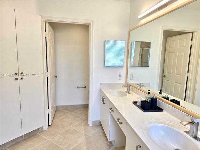 547 Cascade Falls Dr, Weston, FL 33327 - full bathroom with double vanity and tile patterned floors