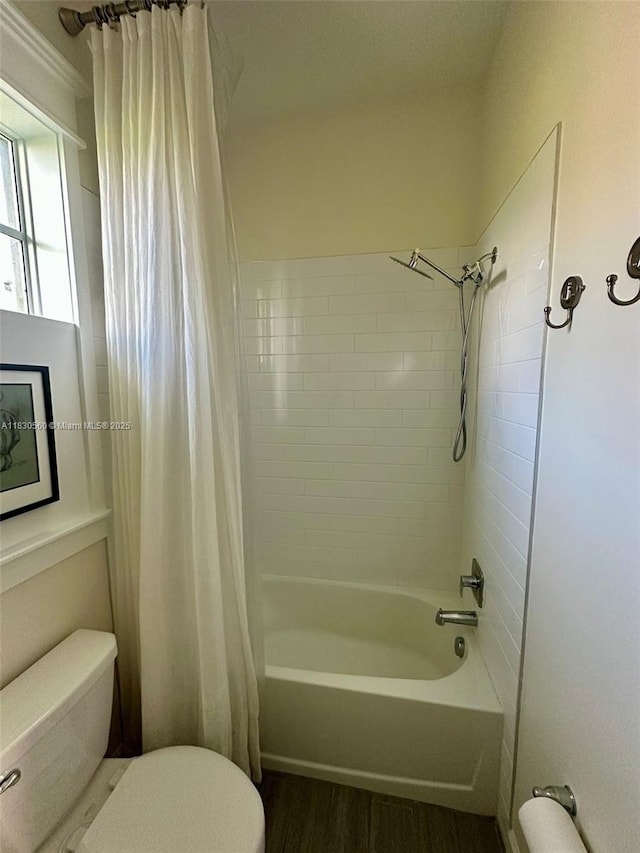 799 Hookline Cir, Loxahatchee, FL 33470 - full bathroom with shower / tub combo and wood finished floors