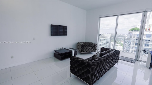 1080 Brickell Ave Unit 4209, Miami, FL 33131 - living area featuring light tile patterned floors
