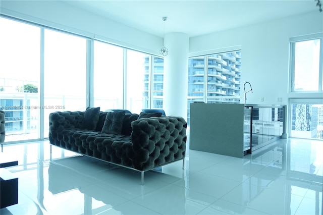 1080 Brickell Ave Unit 4209, Miami, FL 33131 - tiled living room with plenty of natural light
