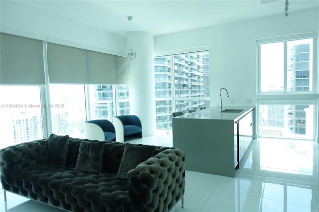 1080 Brickell Ave Unit 4209, Miami, FL 33131 - tiled living room with a sink