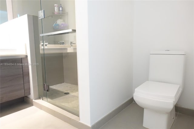 1080 Brickell Ave Unit 4209, Miami, FL 33131 - bathroom with a stall shower and tile patterned flooring