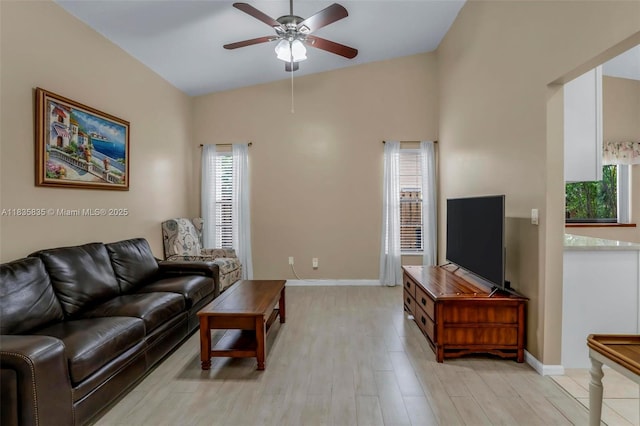 11321 NW 1st Ct, Coral Springs, FL 33071 - living area with a ceiling fan and light wood-style flooring