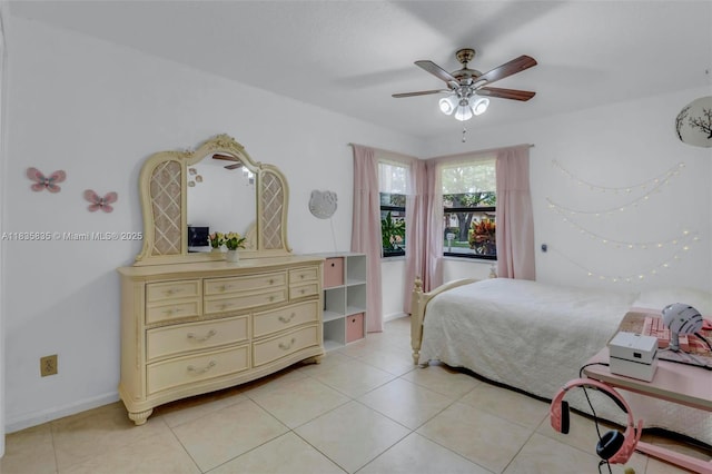 11321 NW 1st Ct, Coral Springs, FL 33071 - bedroom featuring light tile patterned floors and ceiling fan