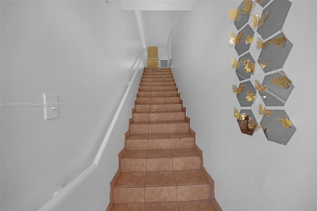 7506 W 20th Ave Unit 206, Hialeah, FL 33016 - staircase featuring tile patterned flooring