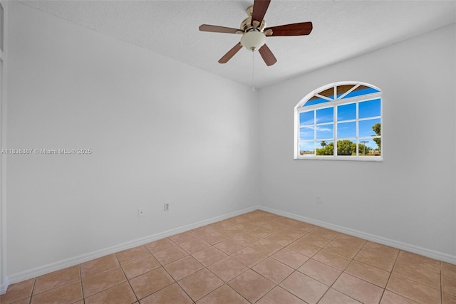 7506 W 20th Ave Unit 206, Hialeah, FL 33016 - unfurnished room featuring light tile patterned flooring, a ceiling fan, and a textured ceiling
