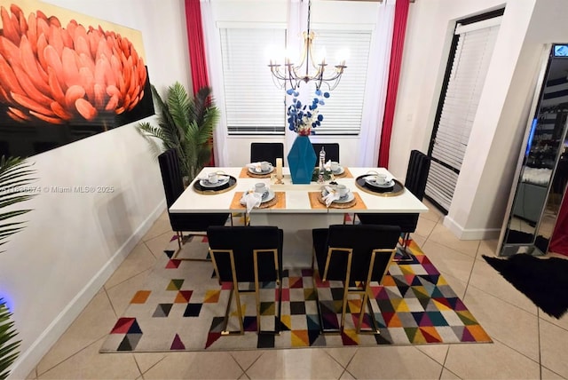 2954 NW 124th Way, Sunrise, FL 33323 - dining room featuring a chandelier and tile patterned flooring