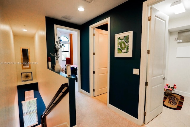 2954 NW 124th Way, Sunrise, FL 33323 - hall featuring an upstairs landing and recessed lighting