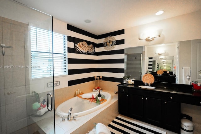 2954 NW 124th Way, Sunrise, FL 33323 - full bathroom featuring a garden tub, vanity, and a stall shower